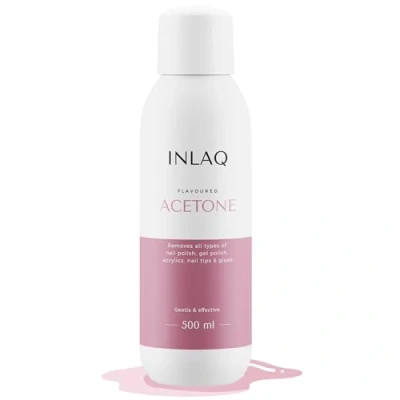 Image de INLAQ® Dissolvant pour vernis à ongles l&#039;acétone Fraise 500 ml UV Gel Polish Remover Acétone Nettoyant LED
