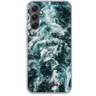 Afbeelding van Case Company® hoesje geschikt voor Samsung Galaxy A34 Zee golf Soft Cover Telefoonhoesje Bescherming aan alle Kanten en Schermrand
