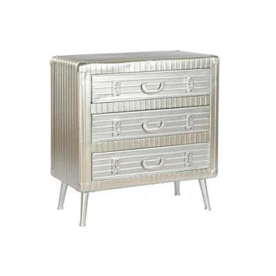 Afbeelding van Ladenkast Home ESPRIT Zilverkleurig Metaal Hout MDF Vintage 80 x 39 82 cm