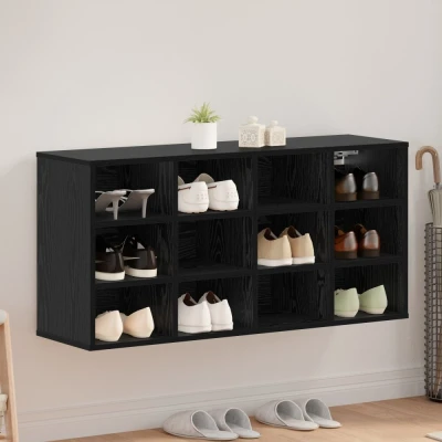 Afbeelding van vidaXL banc à chaussures en chêne noir Ce est fabriqué bois et mesure 103 x 30 51 cm