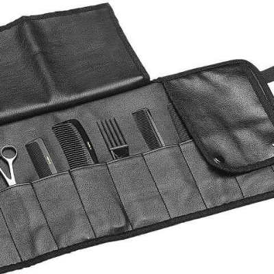 Afbeelding van Sinelco Kappersetui pvc zwart Haibu by Kapperskorting.com