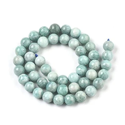 Afbeelding van ZEMRIO Natuurlijke edelstenen kralen amazoniet 8 mm voor het maken van sieraden, armbanden, halskettingen, ronde (Amazoniet, mm)