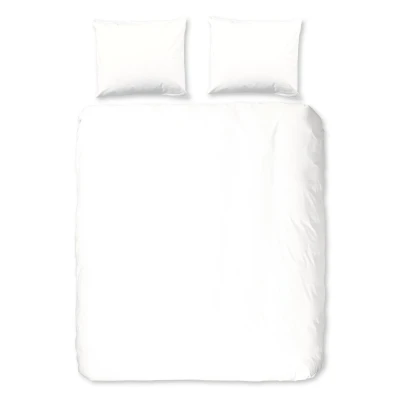 Afbeelding van Luxe Flanellen Dekbedovertrek 240x220 cm Uni Wit 2 Persoons 100% Katoen Oeko Tex Gecertificeerd