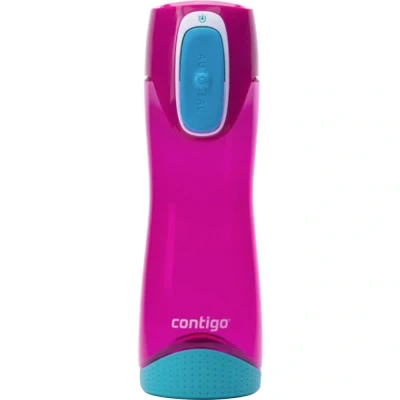 Afbeelding van Contigo Swish Autoseal Grote waterfles van kunststof, BPA vrij, voor sport, fietsen, joggen, wandelen, 500 ml, magenta