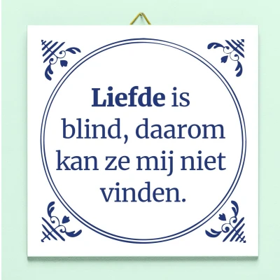 Afbeelding van Tegeltje Liefde Is Blind