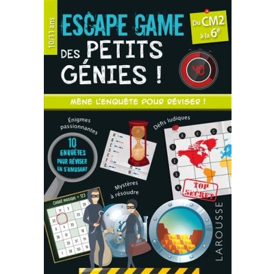 Image de ESCAPE GAME des PETITS GENIES CM2 6e Cahier de vacances
