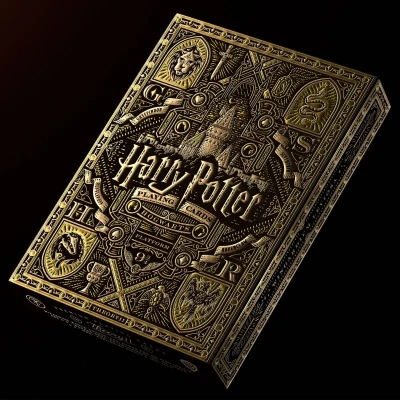 Afbeelding van Harry Potter Hufflepuff Speelkaarten Kaartspel Geel Goud