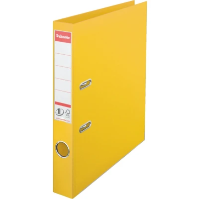 Afbeelding van Esselte No.1 Power Kunststof A4 Ordner met Etikethouder Voor 350 Vel Rugbreedte van 50mm Geel