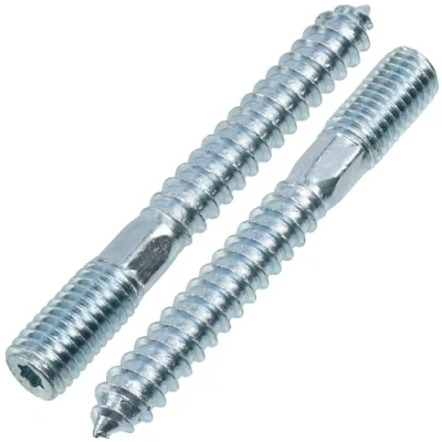 Afbeelding van AERZETIX C75887 12 stuks dubbele schroefdraadschroeven M10 x 80 mm schroefdraadbouten staal
