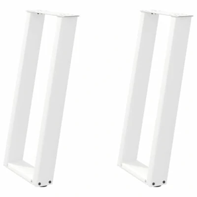 Afbeelding van vidaXL Console tafelpoten 2 st U vormig 28x(72 73) cm staal wit