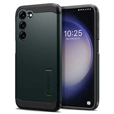 Afbeelding van Spigen Tough Armor Hoesje Geschikt voor Samsung Galaxy S23 Plus Back Cover Groen