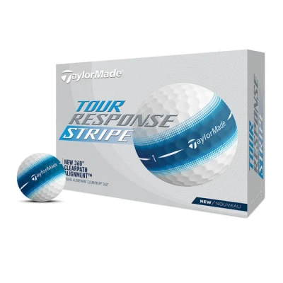 Afbeelding van Taylormade TM24 Tour Response Stripe Golfballen Wit Blauw3