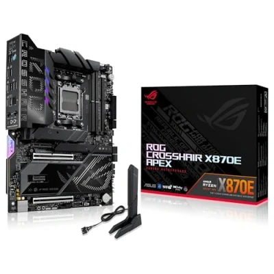 Afbeelding van ASUS ROG CROSSHAIR X870E APEX Moederbord ATX Socket AM5 AMD chipset USB4, USB C 3.2 Gen2, Gen 2, 1, 2x2 Wi Fi 7, Bluetooth, 5 Gigabit Ethernet interne afbeeldingen (CPU vereist) HD Audio (8 kanaals)
