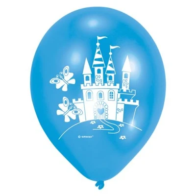 Image de Ballon Unicorn Rainbow rose / bleu 6 pièces