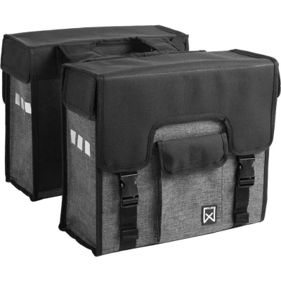 Afbeelding van Willex Dubbele Shopper Zwart / Antraciet