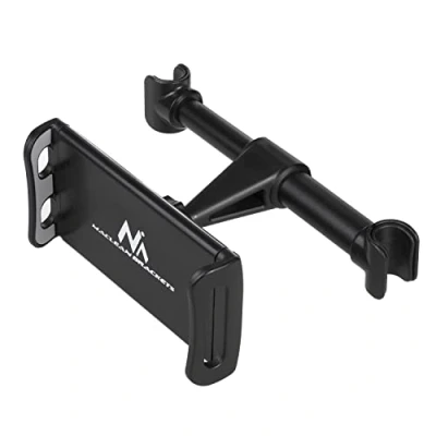 Afbeelding van Maclean Universele Smartphone en Tablet Autohouder / Hoofdsteun Houder 360 Graden Draaibare/