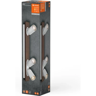 Afbeelding van LEDVANCE LED plafondspot Mercury GU10, 3 lamps, hout/wit