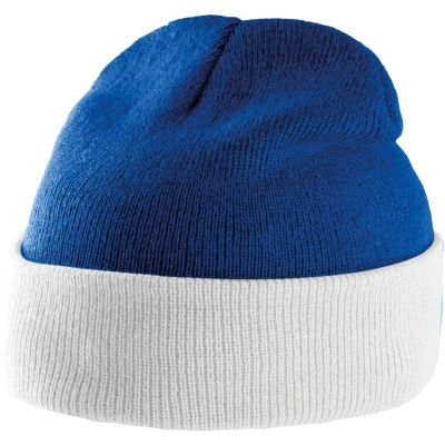 Afbeelding van K up Tweekleurige Muts Met Omslag KP514 Royal Blue / White