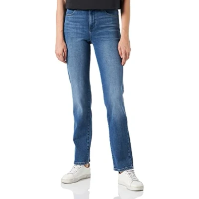 Afbeelding van Wrangler Straight leg jeans, Dames, Maat: 30x32, Airblue