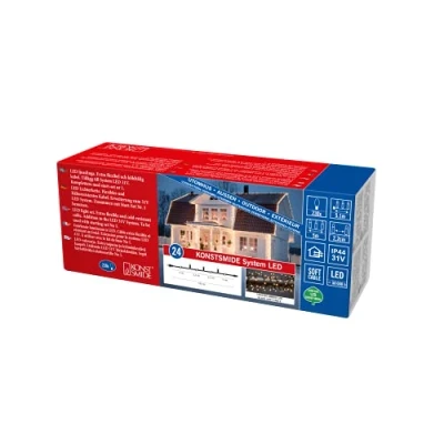 Afbeelding van LED Clusterverlichting buiten koppelbaar Amber 2200K Frosted 230 LEDs 5 meter