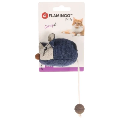 Afbeelding van Flamingo Jeany Muis Kattenspeelgoed 18x5.7 cm Blauw