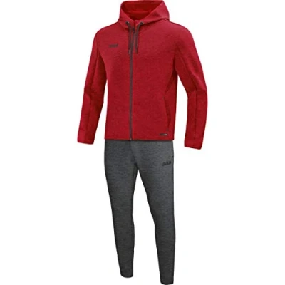 Afbeelding van Joggingpak met kap Premium Basics Rood gemeleerd / 36