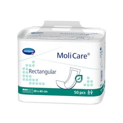 Afbeelding van Hartmann Molicare Rectangular Geplastificeerde 20 x 40 cm 1 pak van 50 stuks
