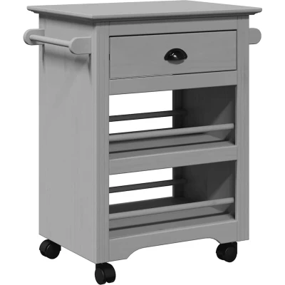 Afbeelding van vidaXL Keukentrolley BODO 67,5x45x80 cm grijs