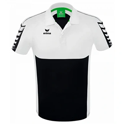 Afbeelding van Erima Six Wings sportpoloshirt voor heren, zwart/wit