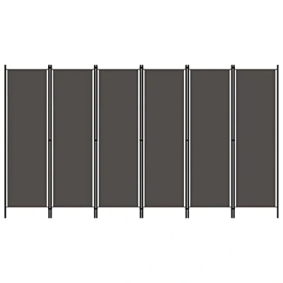 Afbeelding van vidaXL Kamerscherm met 6 panelen 300x180 cm antraciet