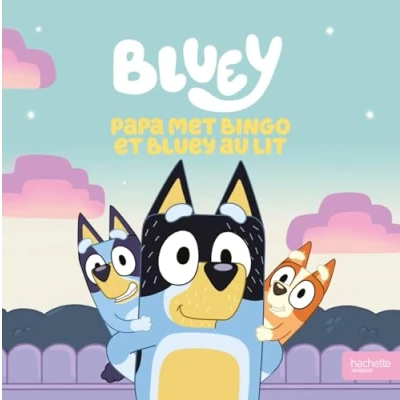 Afbeelding van PAPA MET BINGO ET BLUEY AU LIT