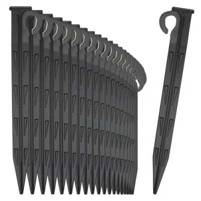 Afbeelding van COM FOUR® 24 x vloerspijkers van kunststof, duurzame en uv bestendige grondanker voor camping, tuin, strand, haringen buiten