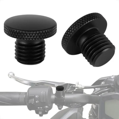 Afbeelding van Evermotor Een paar M8 M10 CNC aluminium anodische oxidatie motorfiets spiegel blindstop schroeven schroefdraad bekledingsschroeven: 10 mm 1 x clockwise + anticlockwise
