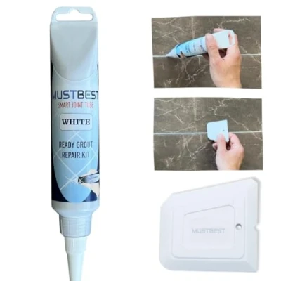 Afbeelding van Mustbest Renove Fills Reparatieslangen voor tegelmortel, 200 g, sneldrogende tegels, reparatieset, reparatie en vernieuwing van tegelvoegen, eenvoudig
