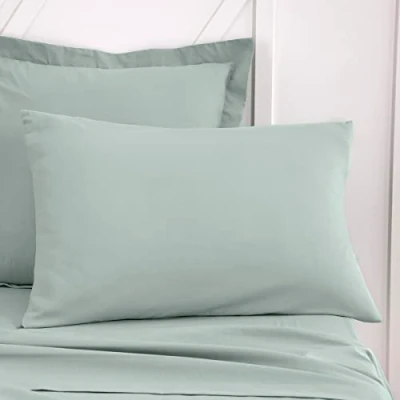 Afbeelding van TODAY Essential Set van 2 kussenslopen, 50 x 70 cm, 100% katoen, effen, Celadon