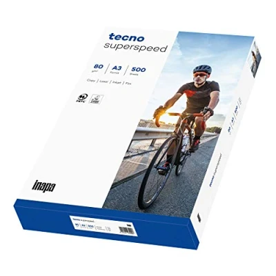 Afbeelding van Inapa Tecno Superspeed papier, A3, 80 g/m², wit, 500 vellen