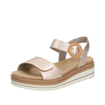 Afbeelding van Remonte Sandalen met plateauzool, Dames, Maat: 40, Rosa Schoenen
