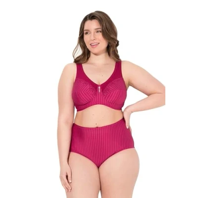 Image de Ulla Popken Soutien gorge de soulagement pour femme, sans armatures, pendentif en strass, bonnet C G, fuchsia, 105F