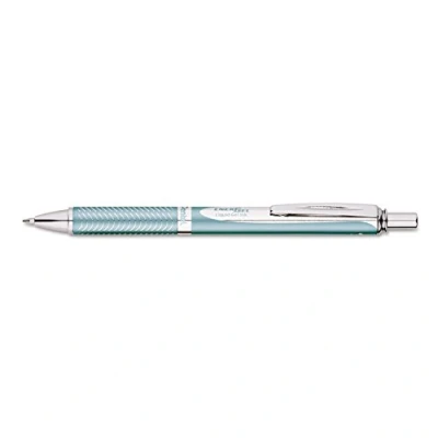 Afbeelding van Pentel BL407LS A EnerGel vloeibare gel rollerball met blauw mat oppervlak, zwart, 0,35 mm lijndikte 0,7