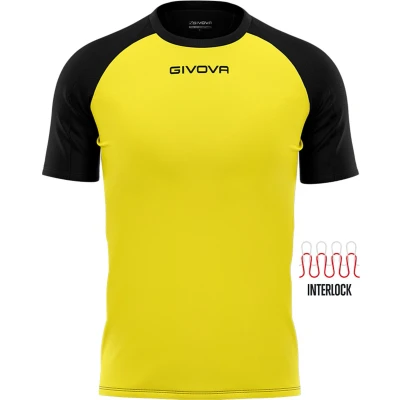 Afbeelding van Sports T shirt Givova Capo Yellow Black M