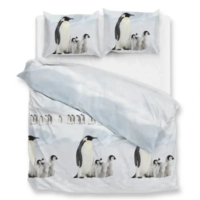 Afbeelding van Dekbedovertrek Zohome Pingu Flanel White