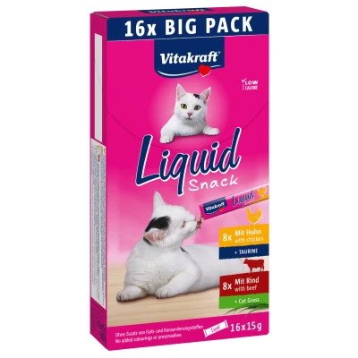 Afbeelding van Vitakraft Liquid Snack Multipack Kattensnack Kip Rund 240 g