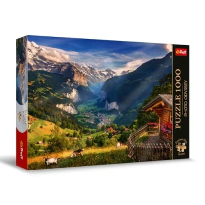 Afbeelding van Trefl Premium Plus Quality Odyssey fotopuzzel: Lauterbrunnen vallei, Zwitserland 1000 stukjes, unieke fotoserie, perfect op elkaar afgestemde stukken, voor volwassenen en kinderen vanaf 12 jaar