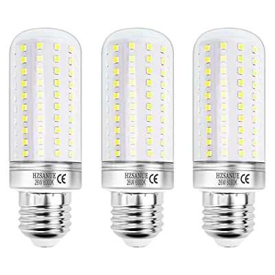 Afbeelding van HZSANUE Ledlampen, 26 W, komt overeen met 200 gloeilamp, 2900 lm, 6000 K, koudwit, lampen E27 Edison schroeven, 3 stuks