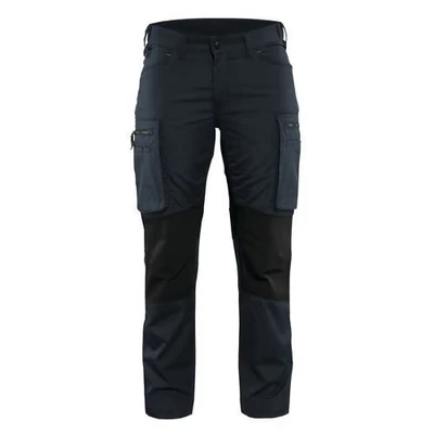 Image de Pantalon services stretch femme marine foncé/noir