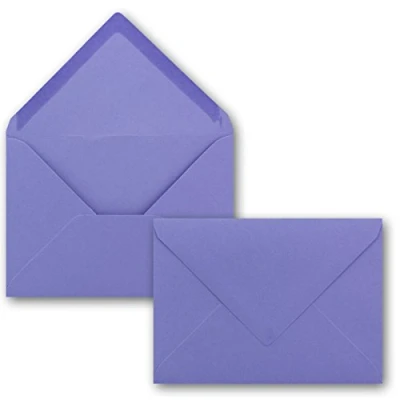 Afbeelding van Paarse enveloppen 25 stuks DIN C5 22,0 x 15,4 cm nat lijmen zonder venster Kerstmis, wenskaarten FarbenFroh serie
