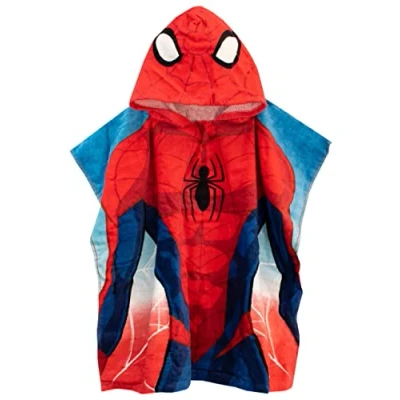 Afbeelding van Marvel Spiderman Ponchohanddoek voor jongens, rood, één maat