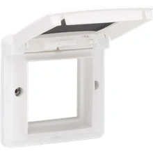 Afbeelding van Aanpaskader met deksel voor 45x45mm functies in spuitwaterdichte opbouwdozen.