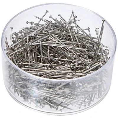 Afbeelding van Glorex Platte kopspelden/naaispelden 3 cm zilver 500x stuks hobby spelden