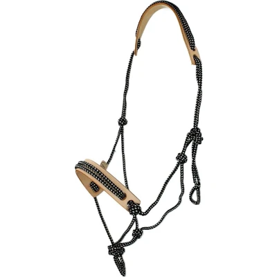 Afbeelding van F.R.A. Trainingshalster Pablo Profi Syst 4 Ruchi Collection Nylon/Leder Zwart/Wit Pony